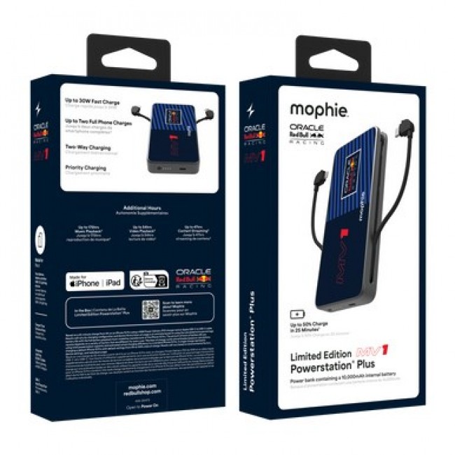 Red Bull Racing Powerstation Plus 10k MV1 10000 mAh Dark Blue, Cyan