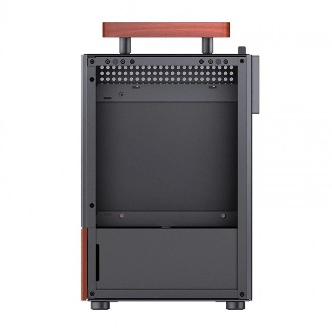 Jonsbo T6 PC Case, Mini-Tower, Mini-ITX, Tempered Glass, Wood, black