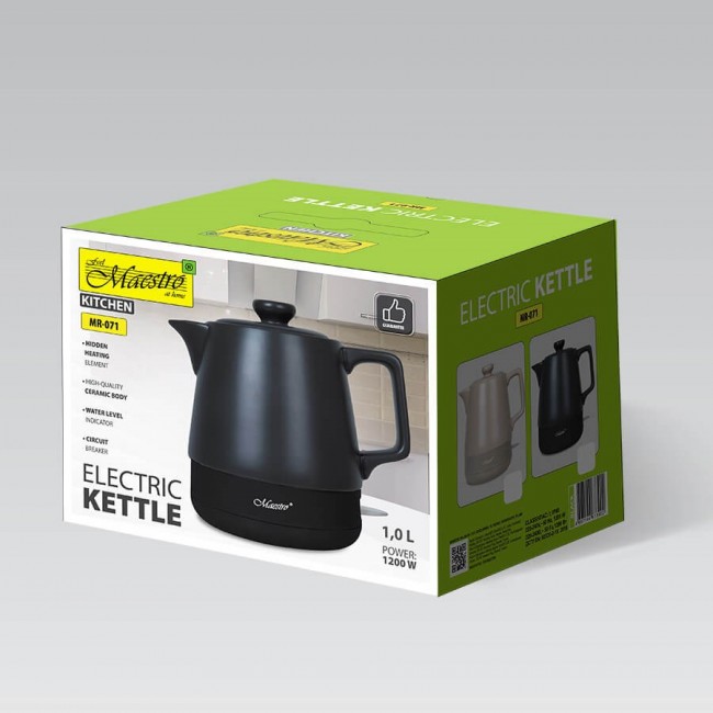 Electric kettle MAESTRO MR-071 1 l Black Electric kettle MAESTRO MR-071 1 l Black