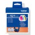 Brother LC521VAL Genuine Ink Cartridge Value Pack