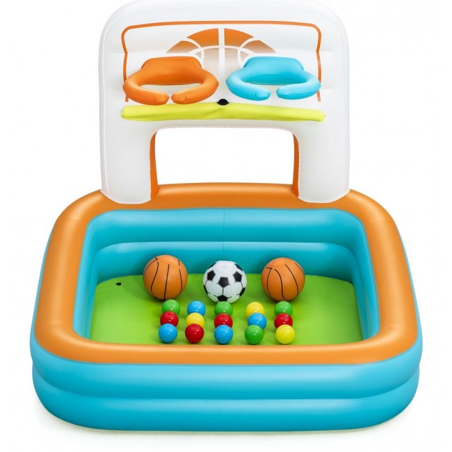 Bestway Kick N Swish 3-in-1 Multi-Use Inflatable Ball Pit with 18 Play Balls