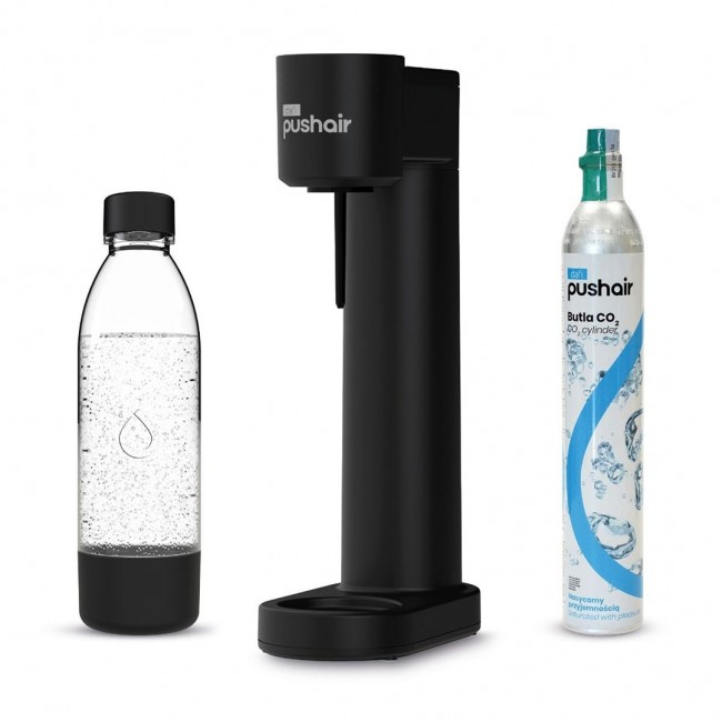 PUSHAIR water saturator Dafi siphon black + CO2 cartridge + 0.7 bottle