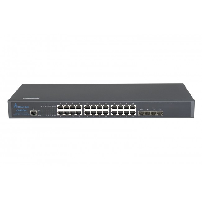 Extralink Switch Chiron 24x RJ45 1000Mb/s, 4x SFP+, L3, managed