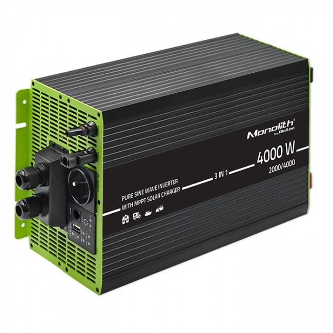 Qoltec Monolith 3-in-1 Solar Inverter with AC Charging | MPPT | UPS | ATS | 2000W | 4000W | 12V to 230V | Pure Sine Qoltec Monolith 3-in-1 Solar Inverter with AC Charging | MPPT | UPS | ATS | 2000W | 4000W | 12V to 230V | Pure Sine