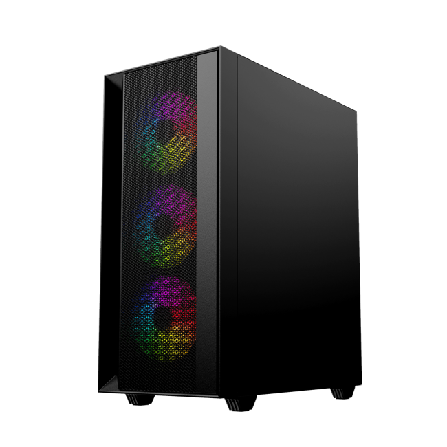 Gembird Fornax 4000 ARGB gaming ATX computer case, Midi Tower, backlight, Black Gembird Fornax 4000 ARGB gaming ATX computer case, Midi Tower, backlight, Black