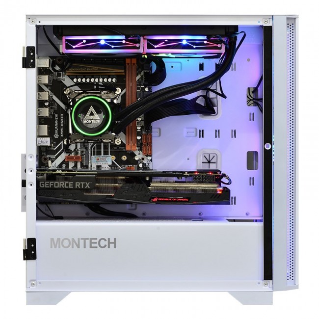 Montech AIR 100 ARGB, Micro-ATX, Tempered Glass - white