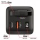 Verbatim GaN Charger 65W 2 Port retractable cable display US plugs with EU and UK adaptors