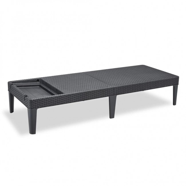 KETER POLY RATTAN LOUNGER JAIPUR GRAPHITE