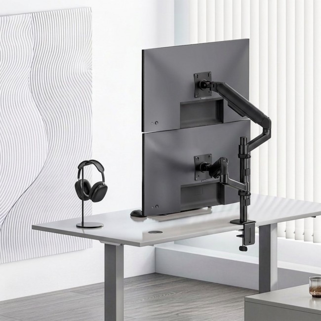 Ergo Office Mount / Holder for 2 Monitors, Gas Spring, 17 Ergo Office Mount / Holder for 2 Monitors, Gas Spring, 17