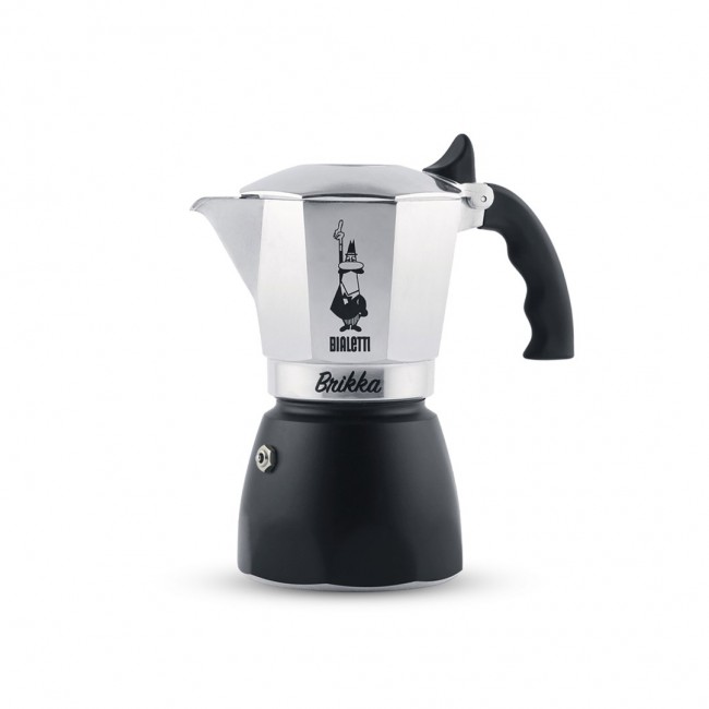 Bialetti Brikka Moka pot 0.1 L Black, Stainless steel
