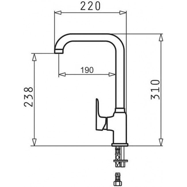 PYRAMIS SILVIO mixer tap vanilla