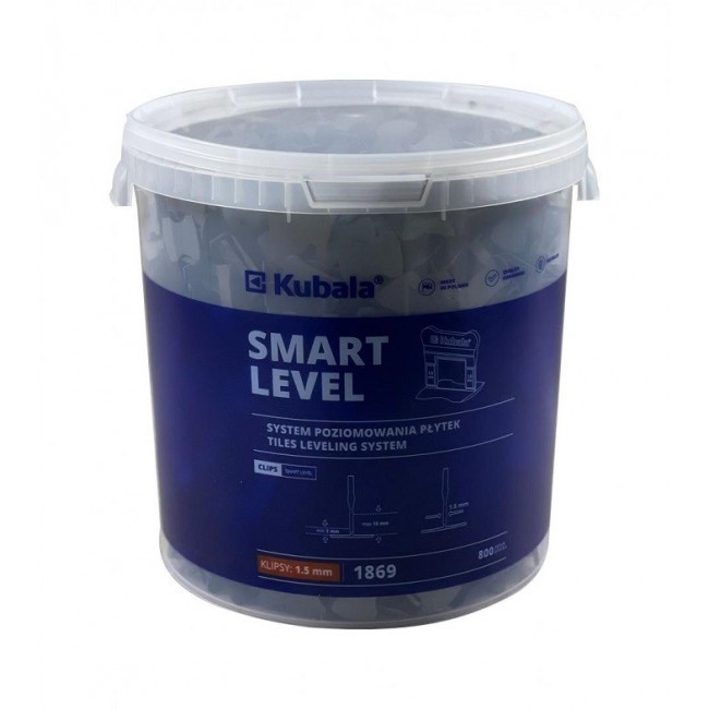 Tile leveling clips 1.5mm, 800 pcs + bucket Tile leveling clips 1.5mm, 800 pcs + bucket