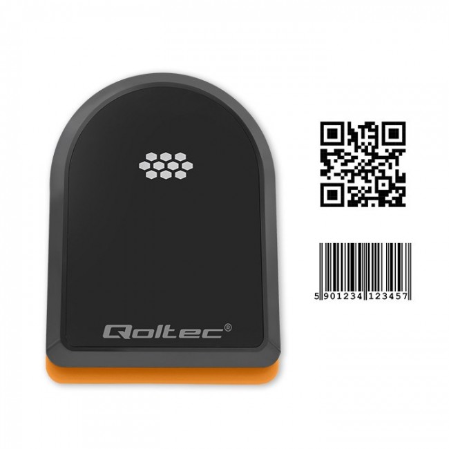 Qoltec 50878 Wireless barcode reader and QR code scanner | 1D 2D | 2.4G | + docking station