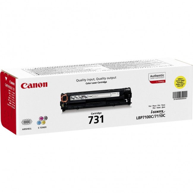 Canon 731 toner cartridge 1 pc(s) Original Yellow Canon 731 toner cartridge 1 pc(s) Original Yellow