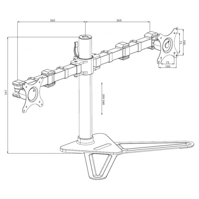iiyama DS1002D-B1 monitor mount / stand 81.3 cm (32