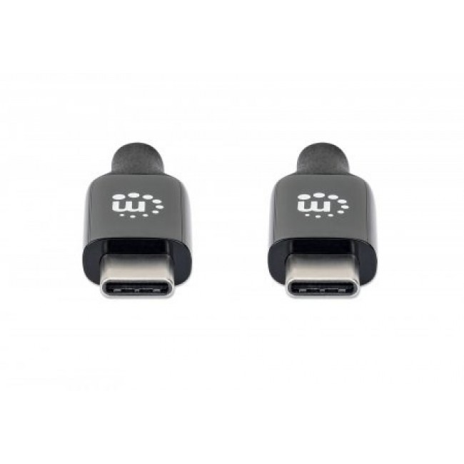 Manhattan Active USB-C to USB-C Cable, 5m, USB 3.2 Gen 2 (formerly USB 3.1 Gen 2), 10 Gbps, 3A/60W Fast Charging, SuperSpeed+ USB, DisplayPort Alt Mode Video up to 8K@60Hz, Black, Three Year Warranty