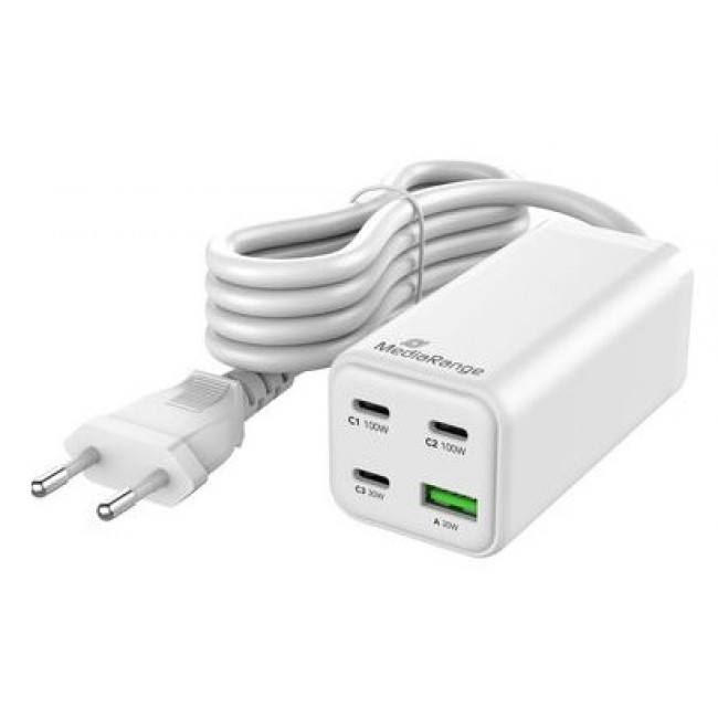 MediaRange MRMA124 mobile device charger Laptop, Smartphone, Tablet White AC Fast charging Indoor