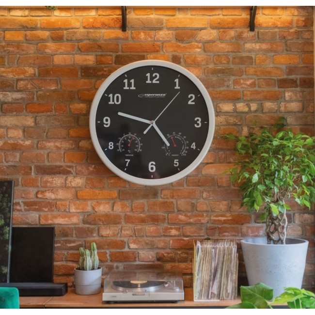 Esperanza EHC016K Mechanical wall clock Round Black