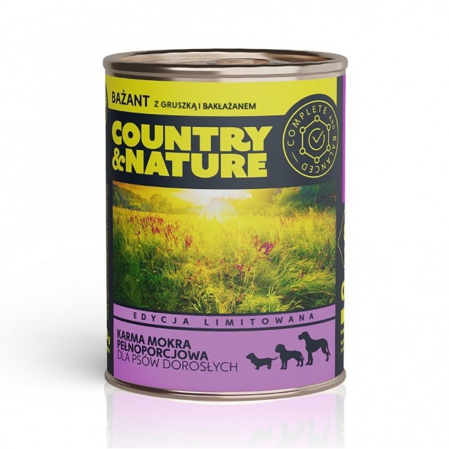 COUNTRY&NATURE Pheasant with pear and eggplant Mono - wet dog food - 400g