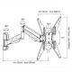 TV or monitor holder black Maclean MC-784 gas spring 32 TV or monitor holder black Maclean MC-784 gas spring 32