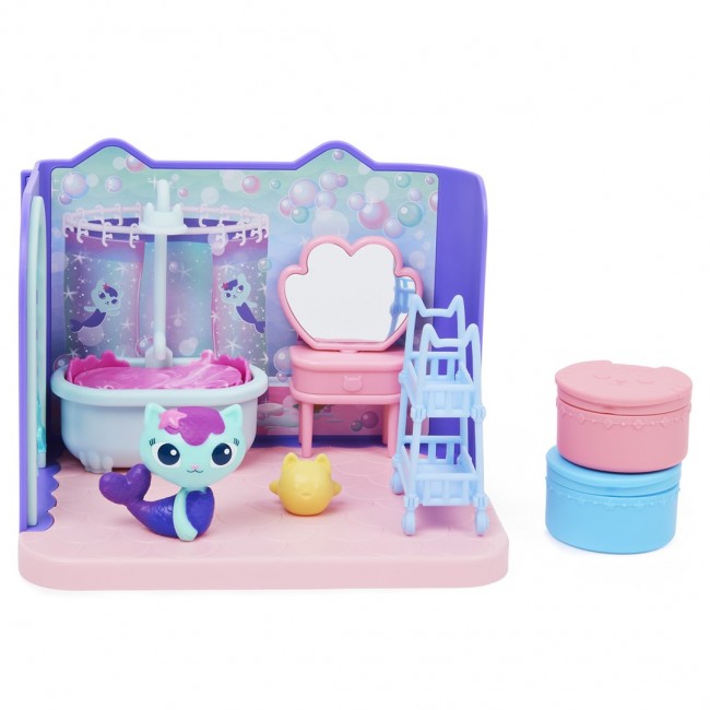 Gabby's Dollhouse Primp and Pamper Bathroom with MerCat Figure, 3 Accessories, 3 Furniture and 2 Deliveries, Kids Toys for Ages 3 and up Gabby's Dollhouse Primp and Pamper Bathroom with MerCat Figure, 3 Accessories, 3 Furniture and 2 Deliveries, Kids Toys for Ages 3 and up