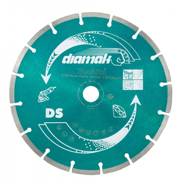 Makita diamond blade 230x22.23mm SEGMENT (DRY) /10pcs for concrete, brick, marble Makita diamond blade 230x22.23mm SEGMENT (DRY) /10pcs for concrete, brick, marble