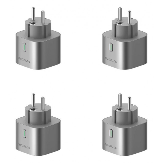 EcoFlow EFA-SMARTPLUG-EU-4P smart plug Home Silver EcoFlow EFA-SMARTPLUG-EU-4P smart plug Home Silver