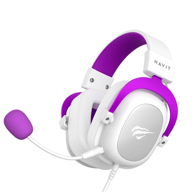 Havit H2002d - gaming headphones, white and purple Havit H2002d - gaming headphones, white and purple