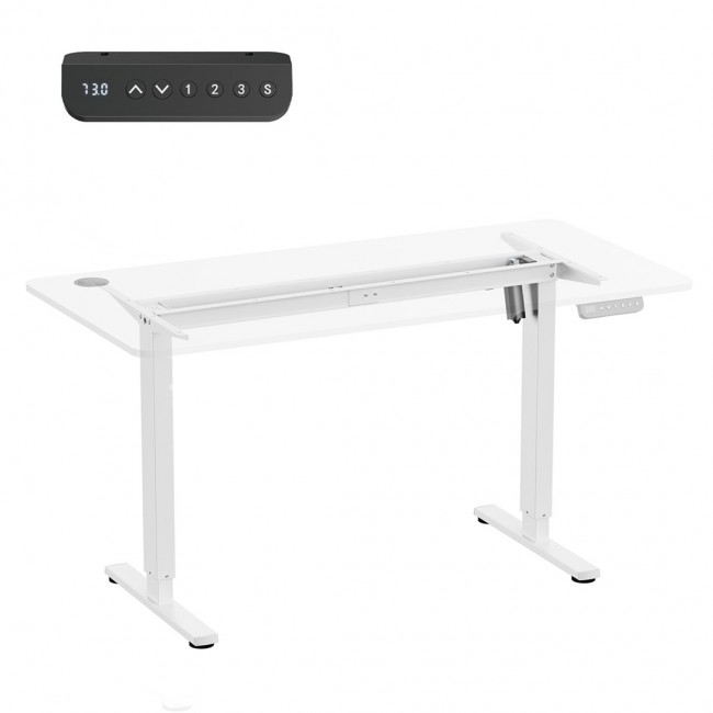 Ergo Office electric adjustable height desk, max height 1160mm, max - 80 kg, without top for standing and sitting work, white, ER-400 W Ergo Office electric adjustable height desk, max height 1160mm, max - 80 kg, without top for standing and sitting work, white, ER-400 W