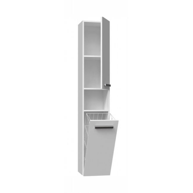 Bathroom cabinet NEL III 31x30x174 cm, matt white Bathroom cabinet NEL III 31x30x174 cm, matt white