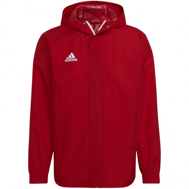 adidas Men's Entrada 22 All-Weather Jacket Red IK4009 adidas Men's Entrada 22 All-Weather Jacket Red IK4009