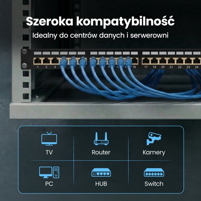 Patch Panel - Extralink CAT6A STP, 24 ports