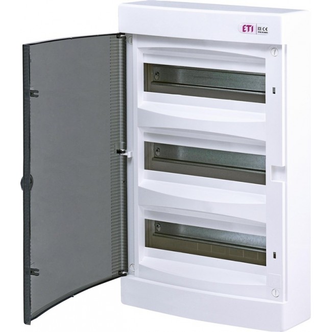 ECT36PT-S PLASTIC SWITCHGEAR NT 36M 3X 12M N+PE IP40 IK07 526X287X112 SMOKE DOOR WHITE DIDO