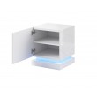 QIU bedside table 2 pcs. 46x41.5x53 cm white glossy/white glossy QIU bedside table 2 pcs. 46x41.5x53 cm white glossy/white glossy