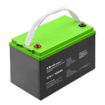 Qoltec 53080 Gel battery | 12V | 100AH