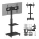 Stand / cart for TV Ergo-Office, max. load 50kg / 5kg shelf, max. VESA 600x400, built-in power strip, black, ER-304 B Stand / cart for TV Ergo-Office, max. load 50kg / 5kg shelf, max. VESA 600x400, built-in power strip, black, ER-304 B