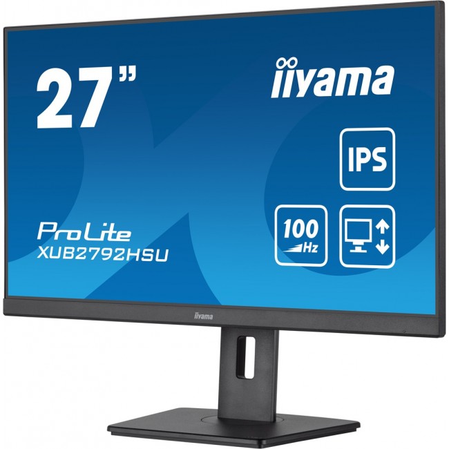 iiyama 27 IPS technology panel with height adjustable stand and 100Hz refresh rate