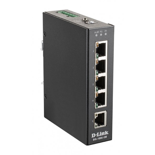 D-Link 5-Port Unmanaged Industrial Switch with 5 x 10/100 BaseT(X) ports D-Link 5-Port Unmanaged Industrial Switch with 5 x 10/100 BaseT(X) ports