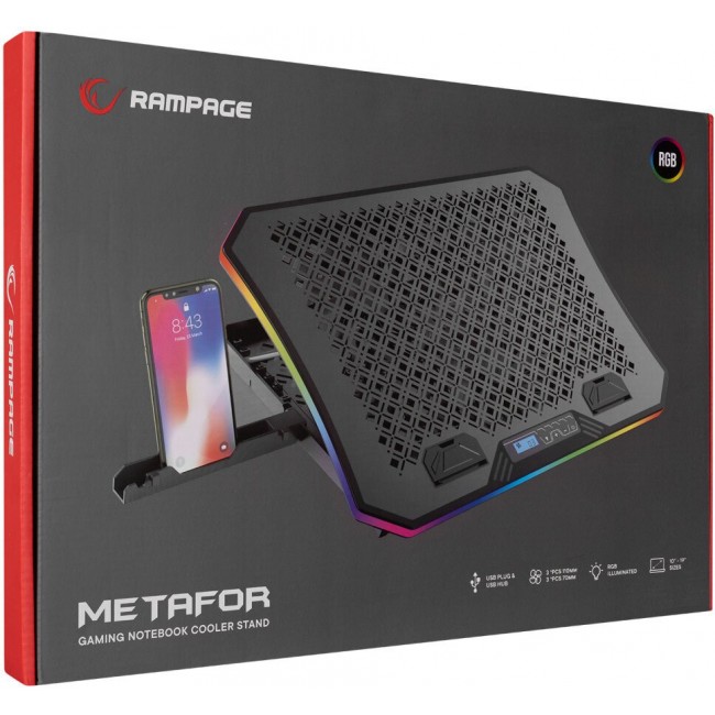 Laptop cooling stand - Rampage METAFOR (AD-RC34) 10 Laptop cooling stand - Rampage METAFOR (AD-RC34) 10