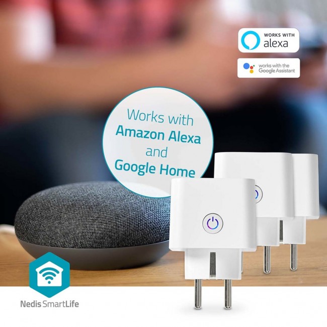Nedis WIFIP121FWT3 smart plug 3680 W Home White