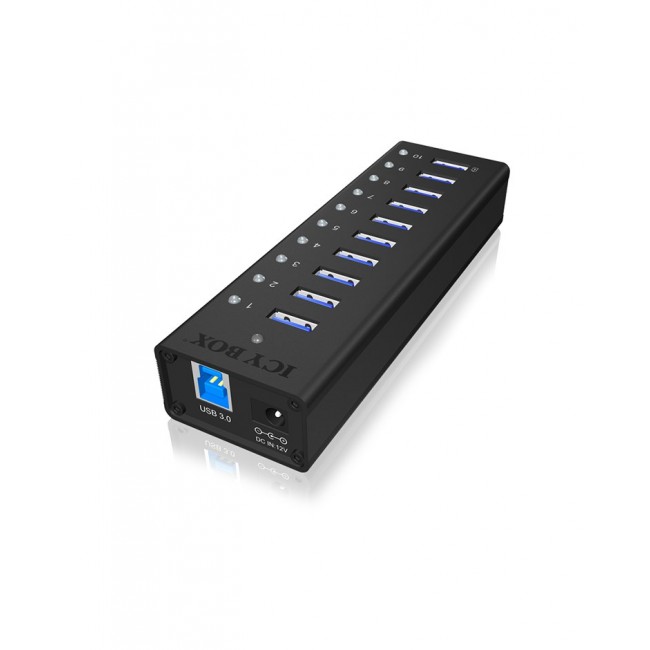 ICY BOX IB-AC6110 USB 3.2 Gen 1 (3.1 Gen 1) Type-B 5000 Mbit/s Black