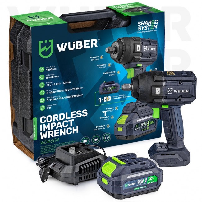 Brushless impact wrench 20 V W04604 WUBER