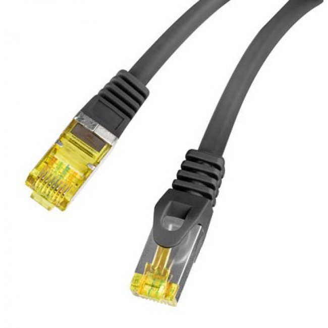 Lanberg PCF6A-10CU networking cable Black 2 m Cat6a S/FTP (S-STP) Round