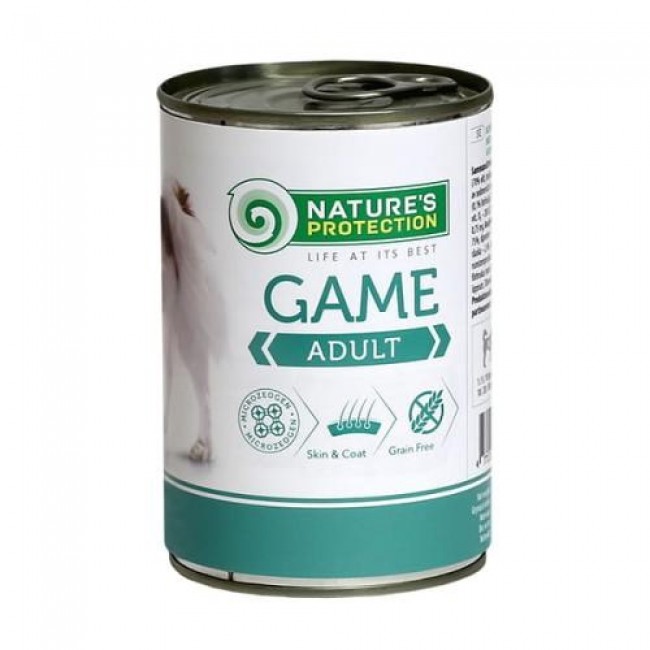 NATURE'S PROTECTION Adult Game - wet dog food - 400 g NATURE'S PROTECTION Adult Game - wet dog food - 400 g