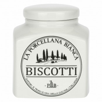LA PORCELLANA BIANCA CONSERVA Biscuit Container 3.5 ltr