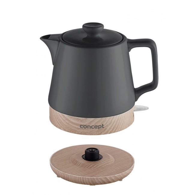 Concept RK0062 electric kettle 1 L 1200 W Anthracite, Wood Concept RK0062 electric kettle 1 L 1200 W Anthracite, Wood