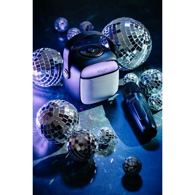 Adler AD 1199 black Karaoke speaker with microphone - SD/USB/AUX/Bluetooth Adler AD 1199 black Karaoke speaker with microphone - SD/USB/AUX/Bluetooth