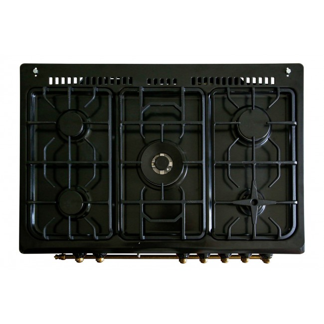 Ravanson KWGE-K90-6 TOP CHEF cooker Freestanding cooker Electric Gas Black Ravanson KWGE-K90-6 TOP CHEF cooker Freestanding cooker Electric Gas Black
