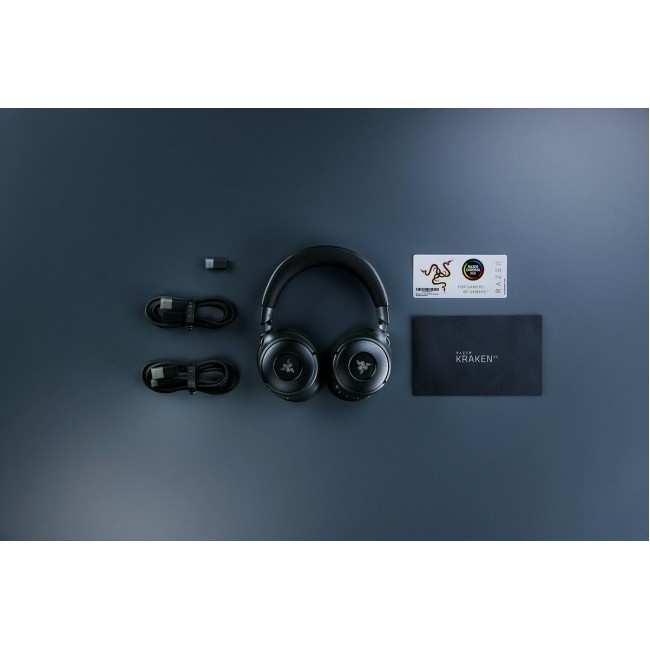 Razer Kraken V4 Headset Wireless Head-band Gaming USB Type-A Bluetooth Black Razer Kraken V4 Headset Wireless Head-band Gaming USB Type-A Bluetooth Black