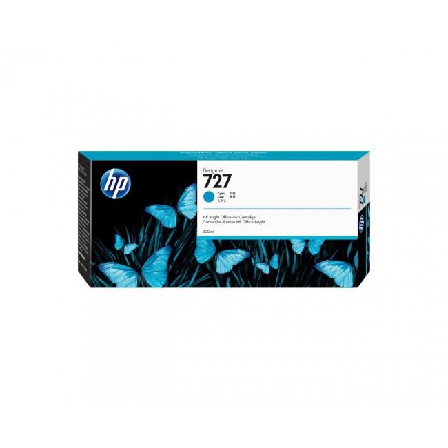 HP 727 300-ml Cyan DesignJet Ink Cartridge